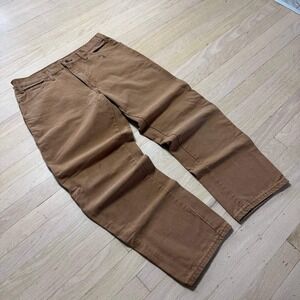 Dickier Riggs Workwear Mens Brown Canvas Carpenter Pants 32x30 BGU202RBD